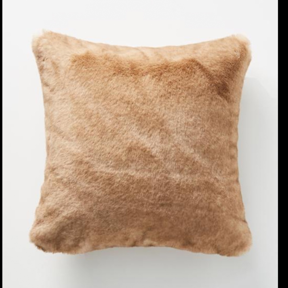 Aleksi Faux Fur Boho Modern Hipster Hippie Farmhouse Chic Art Hip Accent Pillow